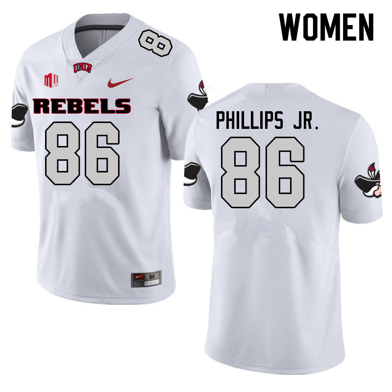 Women #86 Marcus Phillips Jr. UNLV Rebels College Football Jerseys Sale-White